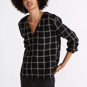 Madewell Lightspun Evert Top in Windowpane